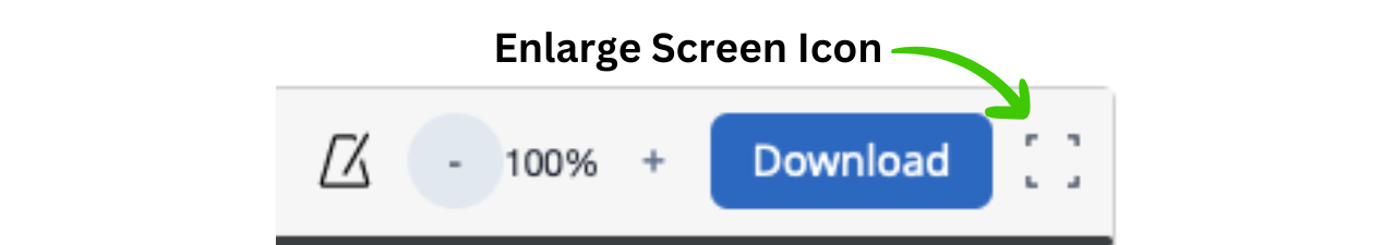 Enlarge Screen Icon